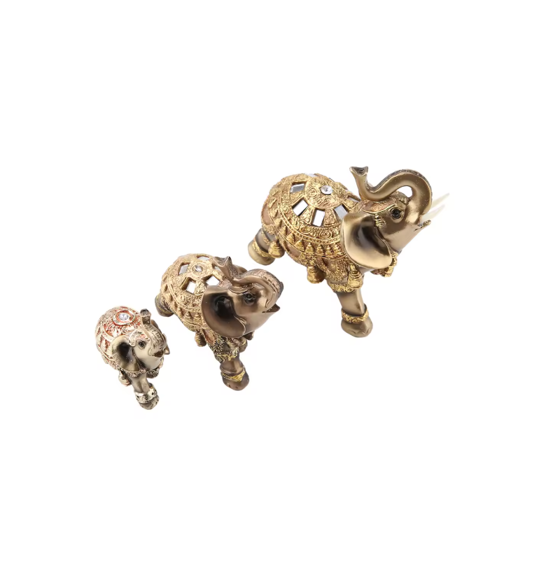 Elefante de la Suerte | Decoración Dorada para Atraer Prosperidad