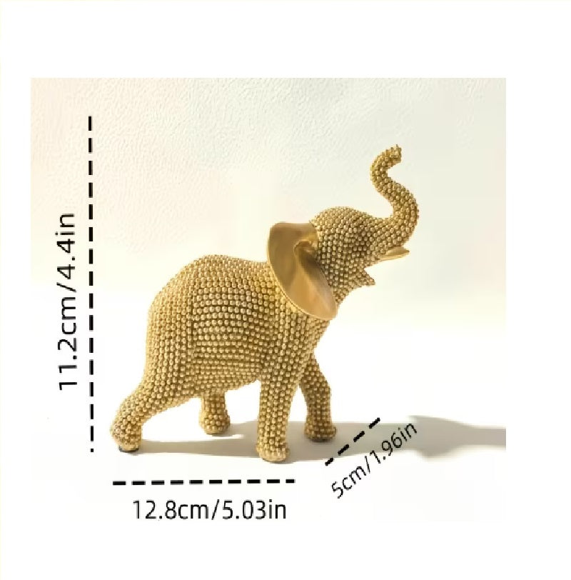 🐘 Figura de Elefante Dorada para Decoración Elegante del Hogar | Estatua de Elefante Dorada para Decoración del Hogar