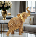 🐘 Figura de Elefante Dorada para Decoración Elegante del Hogar | Estatua de Elefante Dorada para Decoración del Hogar